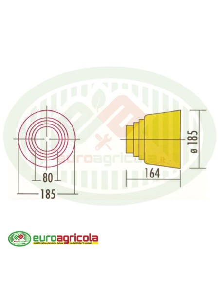 Controcuffia 185x164x80mm
