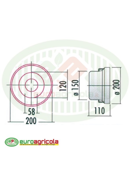 Controcuffia 200x110x150 mm