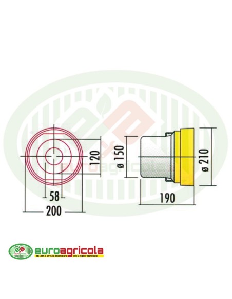 Controcuffia 210x190x150 mm
