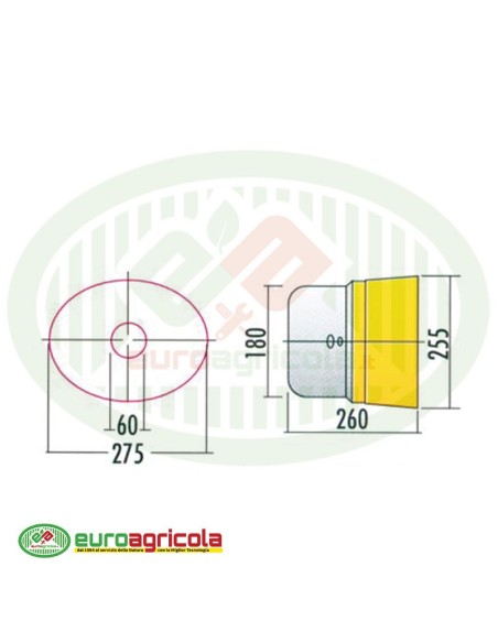 Controcuffia 275x260x255 mm