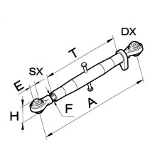 Terzo Punto Meccanico Ø25.4 min 58cm / max 83cm