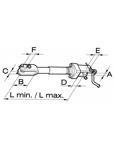 BRACCIO LATERALE DESTRO 515-650mm +60HP