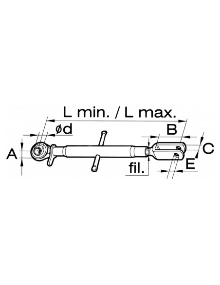 BRACCIO REGOLABILE DI SOLLEVAMENTO 490-700mm
