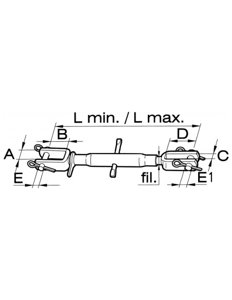 BRACCIO REGOLABILE DI SOLLEVAMENTO 450-600mm