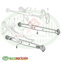 BRACCIO INFERIORE piatto 60x20mm x 710mm DESTRO