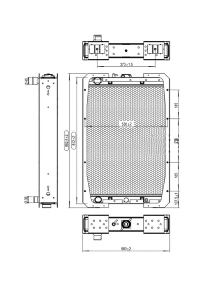 Radiatore 5129229 in Rame 560x862x120 mm