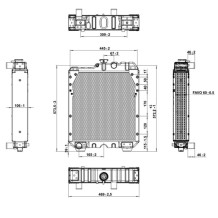 Radiatore S5172928 in Rame 465x610x110 mm