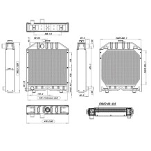 Radiatore S5156033 in Rame 470x583x100 mm