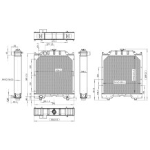 Radiatore S5167365 in Rame 553x695x110 mm