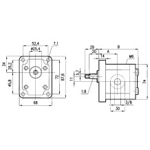 Pompa ad ingranaggi 5 cc Sinistra GRUPPO 1