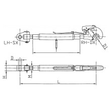 Terzo Punto con Gancio Ø32 min 61cm / max 90.5cm