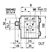 Pompa ad Ingranaggi con Flangia Ø 50 Sinistra 6,3 cc GRUPPO 2