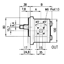Pompa ad Ingranaggi con Flangia Ø 80 Destra 8,2 cc GRUPPO 2