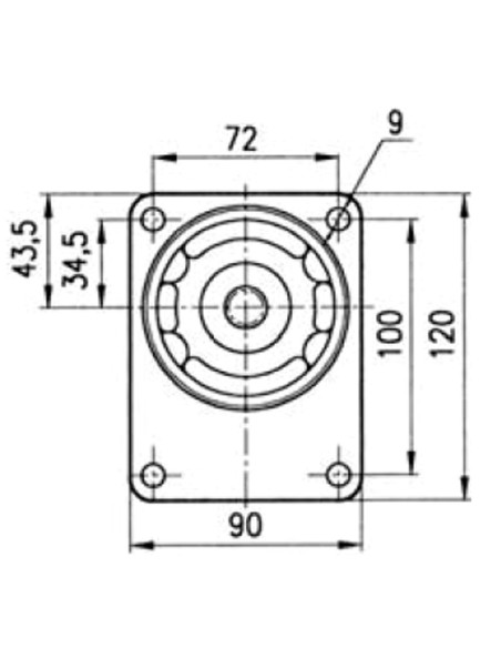 Pompa ad Ingranaggi Flangia Ø 80 Destra 12 cc GRUPPO 2 Scanalato