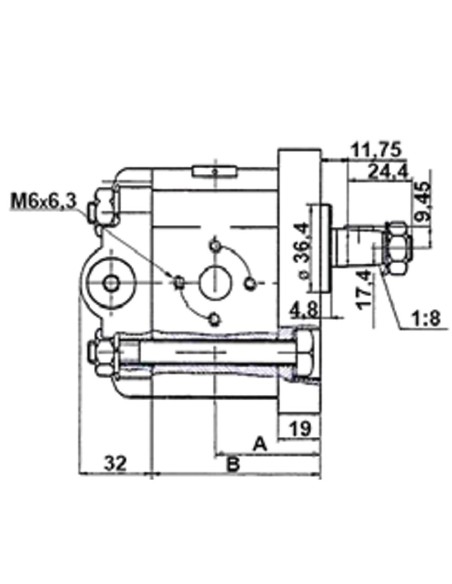 Pompa ad Ingranaggi per Servosterzo Destra 6.3 cc GRUPPO 2