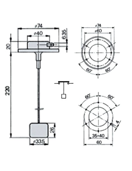 Indicatore Livello Carburante GOLDONI 02050278