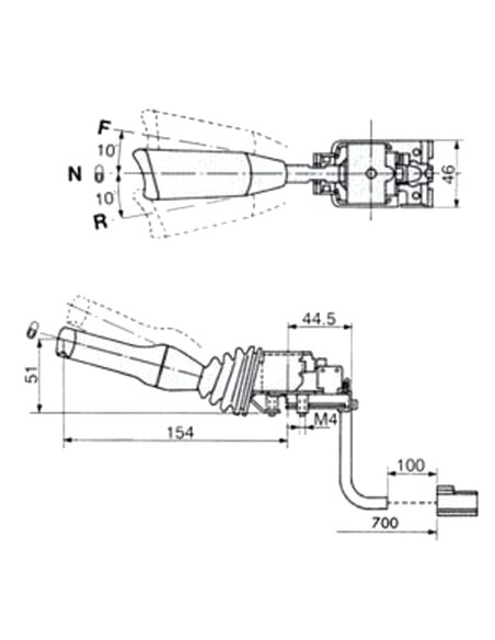LEVA DEVIOGUIDA PER FIAT - NEW HOLLAND 82010860