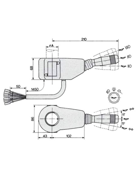 LEVA DEVIOGUIDA PER CARRELLI ELEVATORI Ø 38