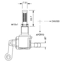RUBINETTI SERBATOI ASPERA Attacco Inferiore Ø7 mm