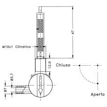 RUBINETTI SERBATOI ACME 10x1mm Ø7 mm