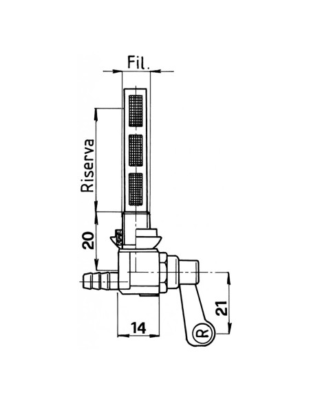 RUBINETTI SERBATOI BENASSI Filetto 10x1 mm
