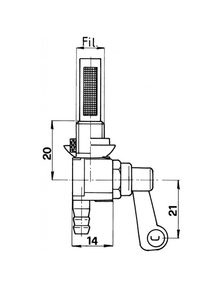 RUBINETTI SERBATOI Carpi Filetto 10x1 mm