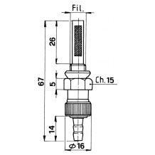 RUBINETTI SERBATOI CM - Brumital Filetto 10x1 mm