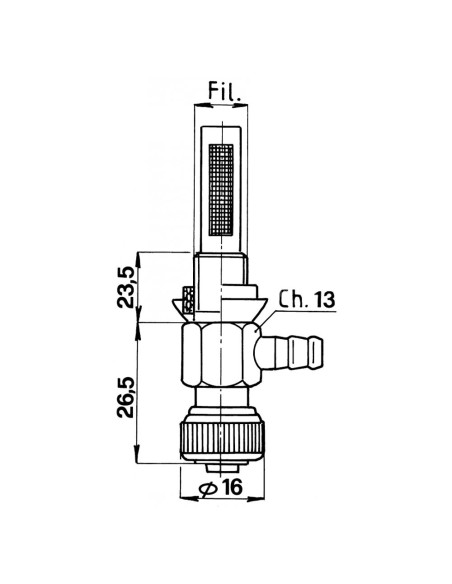 RUBINETTI SERBATOI BENASSI Minarelli Filetto 10x1 mm