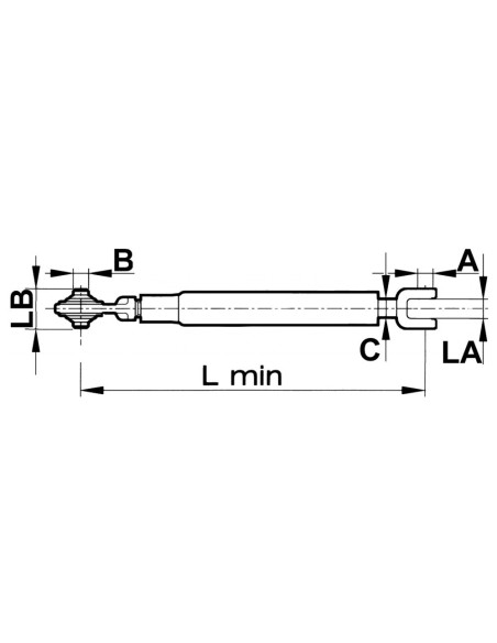 STABILIZZATORI CBM Landini 550mm 3304616M91 Ø25,4