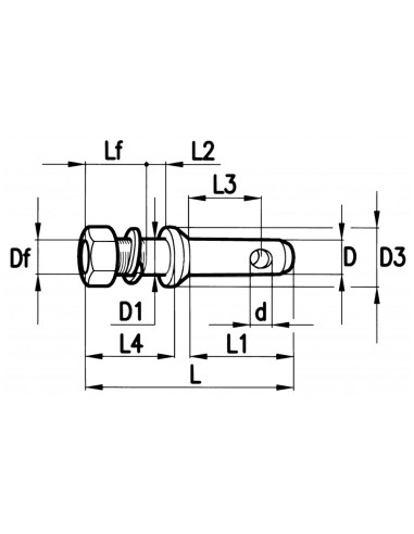 Perno Terzo Punto Ø22-25 L 140 mm SICMA