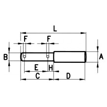 PERNO UNIVERSALE Terzo Punto Ø28 L 180mm