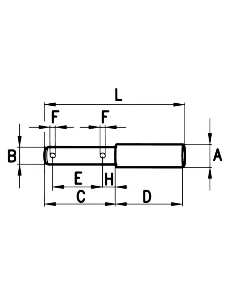 PERNO UNIVERSALE Terzo Punto Ø28 L 180mm