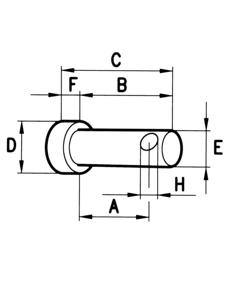 PERNO Terzo Punto da SALDARE Ø28 L 95mm