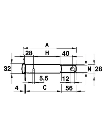 PERNO Attacco Attrezzi Ø22 L 178 mm FIAT 4954461