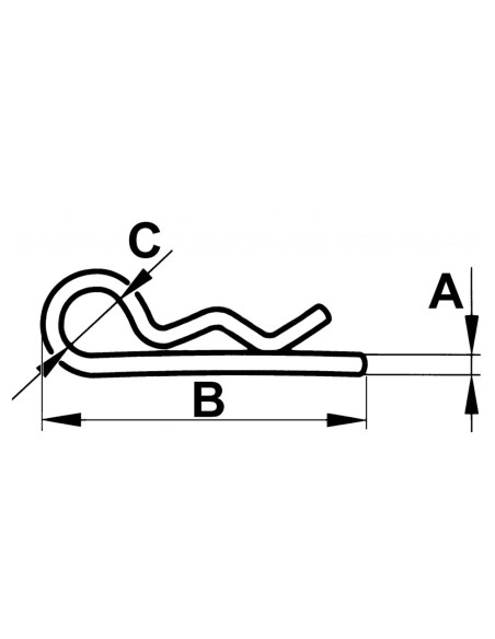 COPPIGLIA A MOLLA Ø7mm  ALBERO da 40 a 50mm