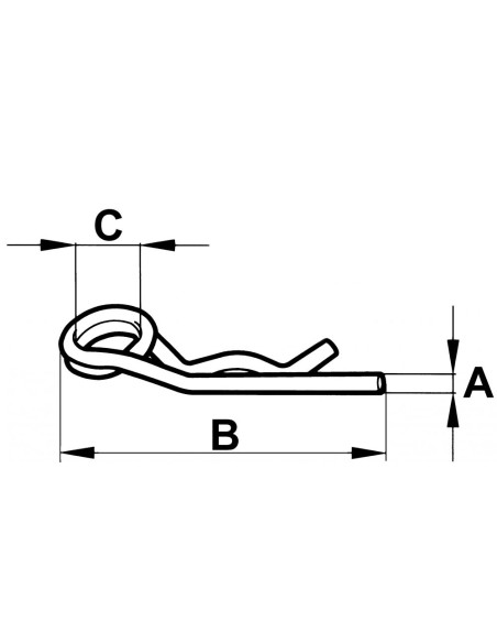 COPPIGLIA A MOLLA Ø4mm  ALBERO da 17 a 25mm