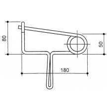 SPILLONE DI SICUREZZA Ø6MM CON MANICO