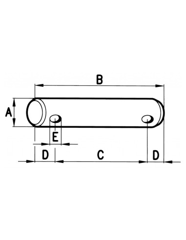 PERNO Ø18x74mm PER FORCELLE DEI TIRANTI REGISTRABILI