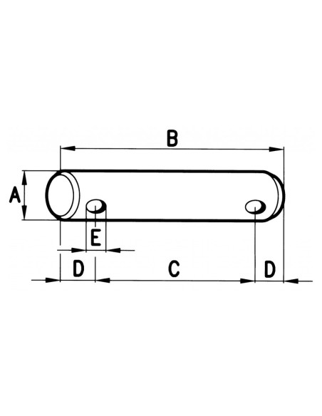 PERNO Ø18x84mm PER FORCELLE DEI TIRANTI REGISTRABILI