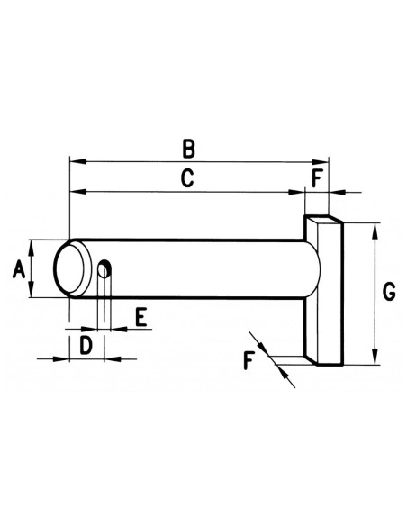 PERNO Ø24 PER FORCELLE DEI TIRANTI REGISTRABILI 101 mm