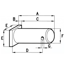 PERNO Ø18x65mm PER FORCELLE DEI TIRANTI REGISTRABILI