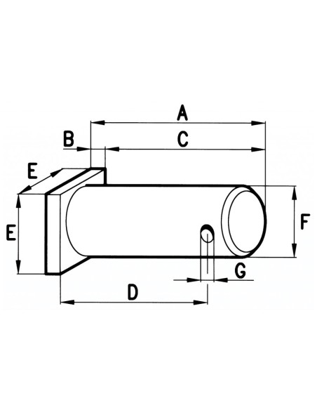 PERNO Ø18x65mm PER FORCELLE DEI TIRANTI REGISTRABILI