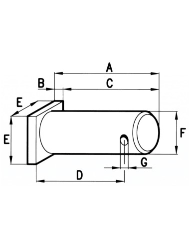 PERNO Ø28x95mm PER FORCELLE DEI TIRANTI REGISTRABILI