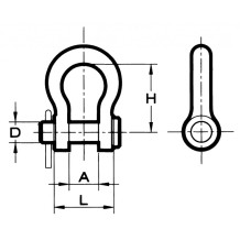 Grillo Zincato Ø14 con Perno e Coppiglia