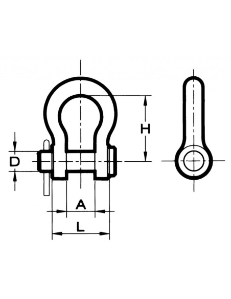 Grillo Zincato Ø14 con Perno e Coppiglia