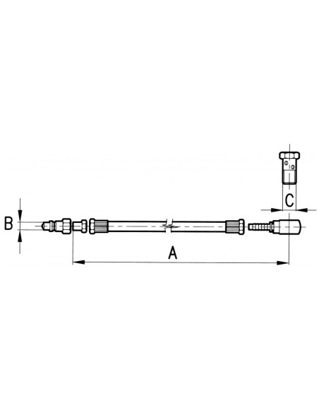 Kit Tubi Completi per Cilindri Idraulicio da Ø90 mm 3/8"