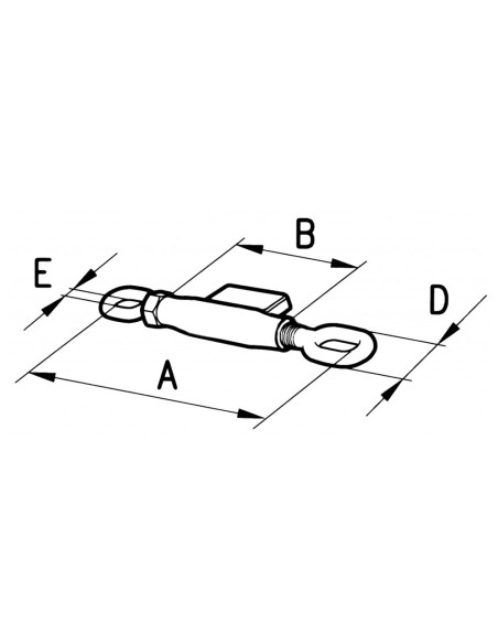 MANICOTTO CON TENDITORI M20x2.5 mm Testa Asola