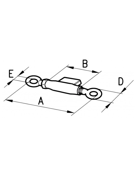 MANICOTTO CON TENDITORI M20x2.5 mm Testa Tonda
