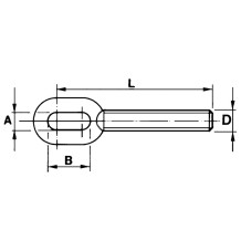 TIRANTE FILETTATO Ø20x2.5mm Sinistro ad Asola