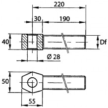 TIRANTE FILETTATO SINGOLO M30x3,5 SINISTRO